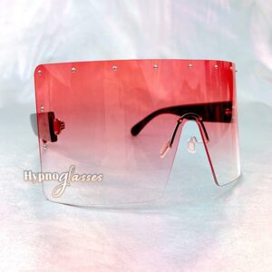 Defender Oversized Shield Sunglasses Pink 2