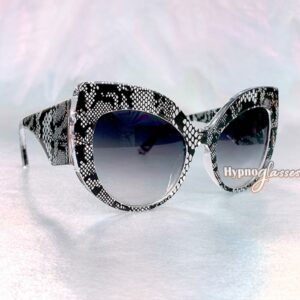 Celia Oversized Cat Eye Sunglasses Gray Snakeskin 2