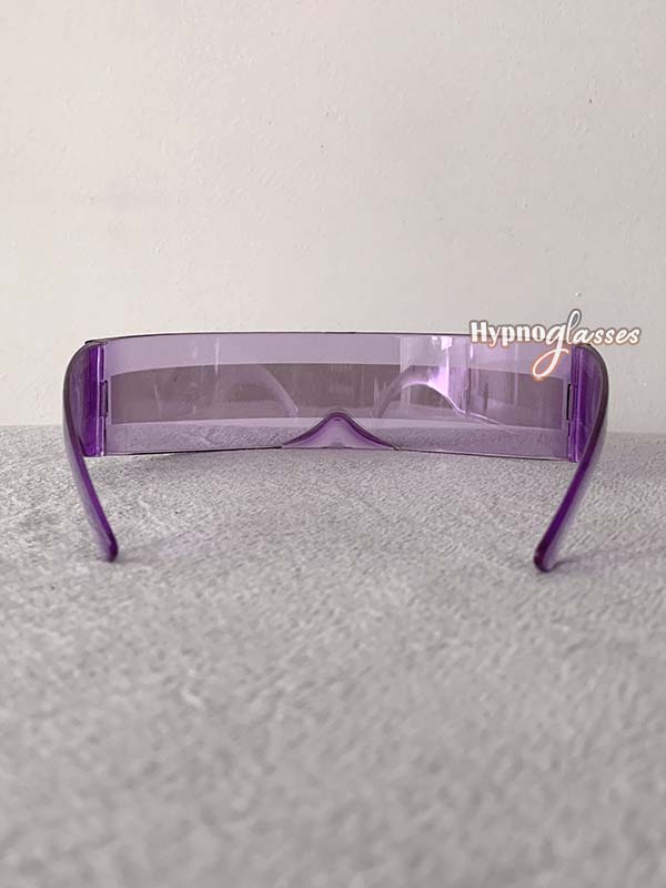 Cypher Futuristic Shield Sunglasses Purple 3