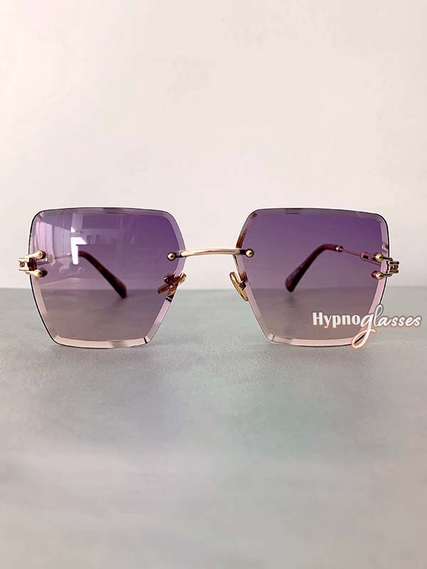 Ember Rimless Sunglasses Purple 1