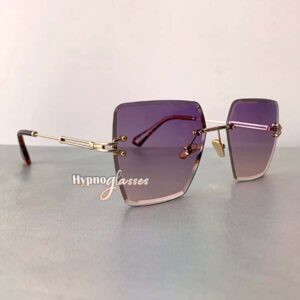 Ember Rimless Sunglasses Purple 2