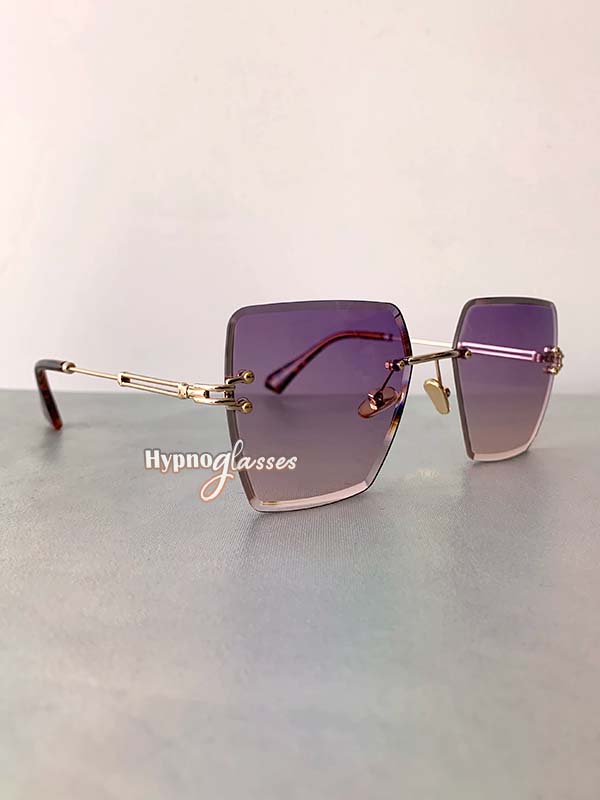 Ember Rimless Sunglasses Purple 2