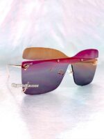 Farfalla Oversized Butterfly Sunglasses Purple 2
