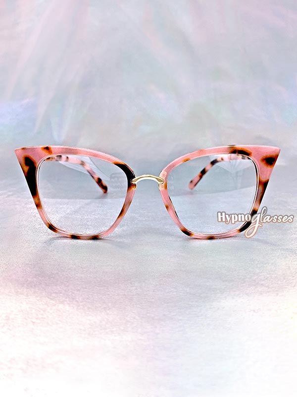 Dara Cat Eye Glasses Pink Leopard 1