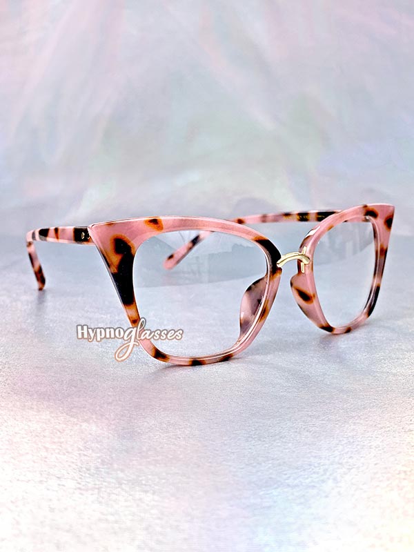 Dara Cat Eye Glasses Pink Leopard 2