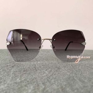 Gemma Rimless Butterfly Sunglasses Gray 1