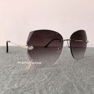 Gemma Rimless Butterfly Sunglasses Gray 2