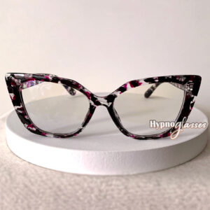 Pink camo cat eye blue light glasses for men and women
