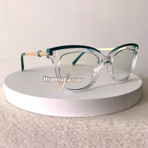 Browline clear frame blue light glasses for men and women side