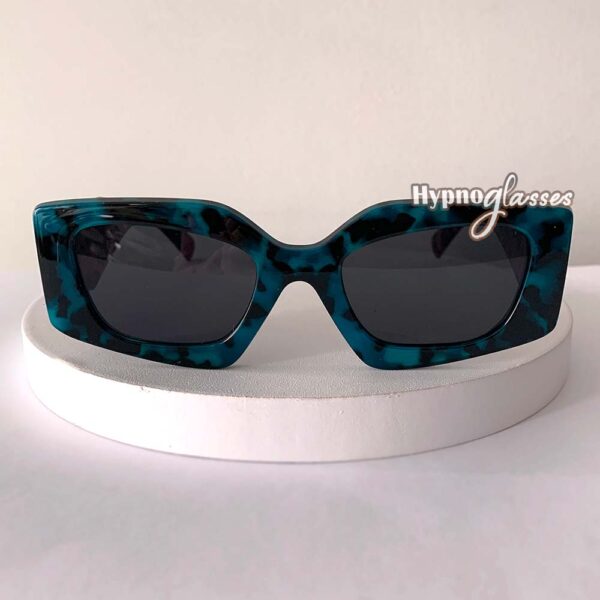 Granite blue magenta tie dye geometric sunglasses