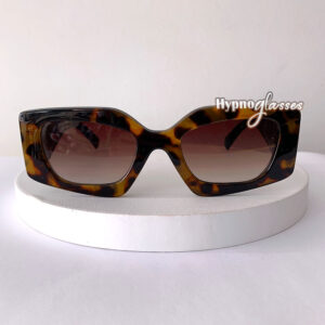 Granite leopard tie dye geometric sunglasses