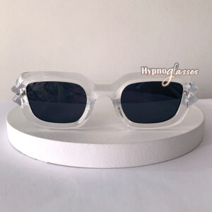 Ryker white clear frame rectangle sunglasses