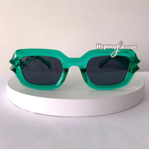 Ryker green clear frame rectangle sunglasses