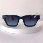 Bern blue square retro sunglasses for men