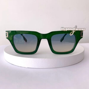 Bern green square retro sunglasses for men