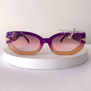 Mabel small purple rectangle sunglasses for women and men