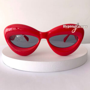 Matrix red futuristic cat eye sunglasses for women and men