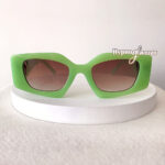 Rumi apple green geometric sunglasses