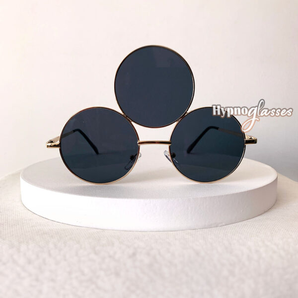 Third Eye black creative round sunglasses
