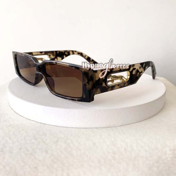 Gepard leopard small rectangle retro sunglasses frame
