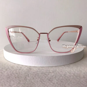 Clio pink beige cat eye blue light glasses for women