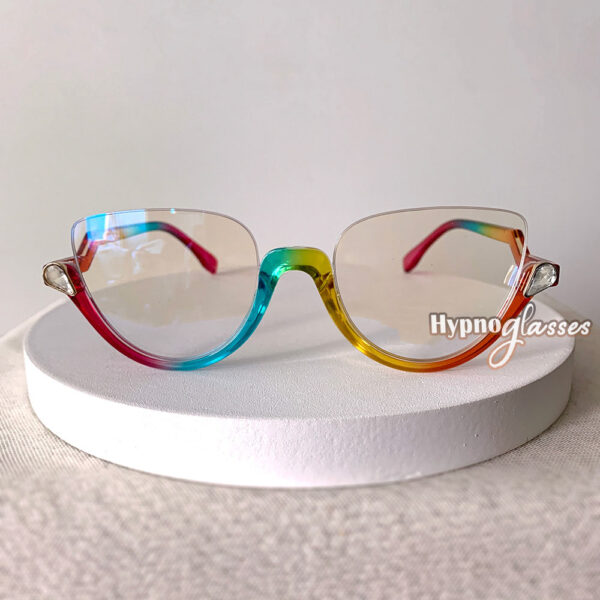 Rainbow cat eye blue light glasses for women Lisa