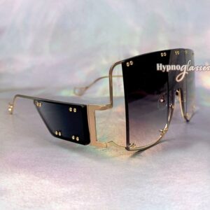 Clout Oversized Shield Sunglasses Black 2