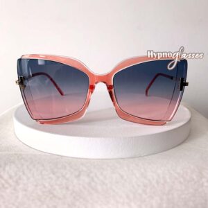Lelani pink gray butterfly cat eye sunglasses