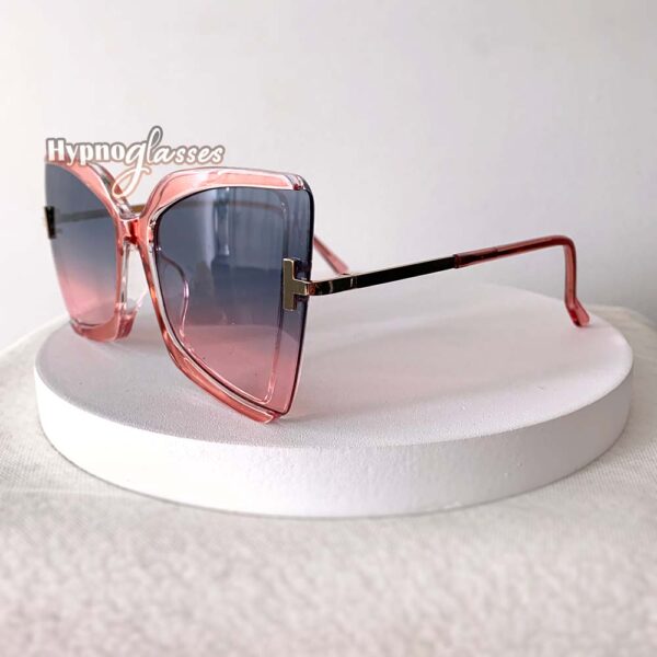 Lelani pink gray butterfly cat eye sunglasses side