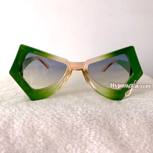 Green futuristic geometric sunglasses "ibiza"