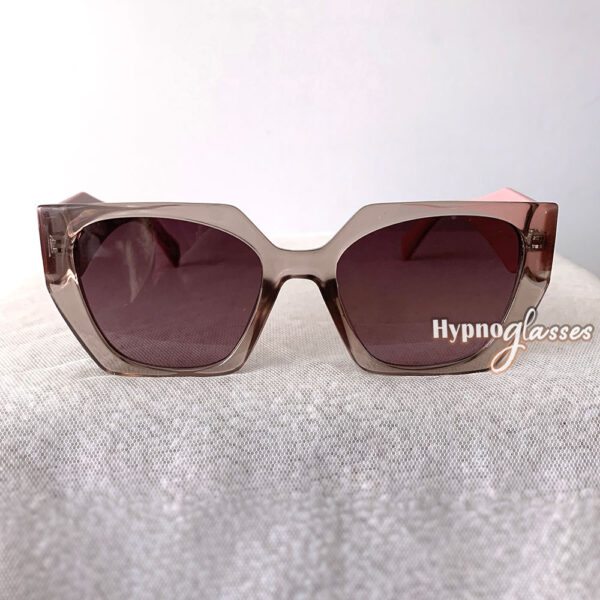 Sydney beige oversized cat eye sunglasses