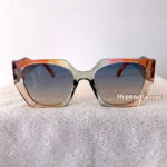 Sydney blue orange oversized cat eye sunglasses