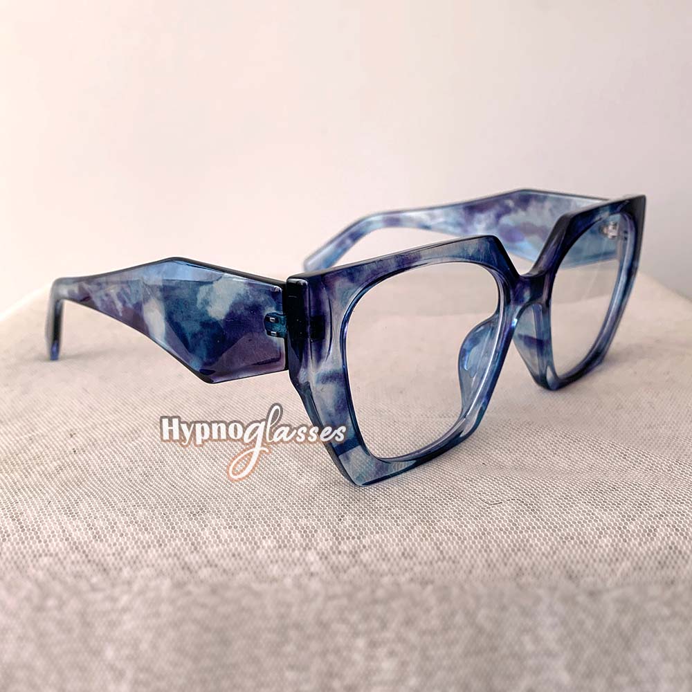 Marble // blue // Cat Eye Sunglasses · HypnoGlasses