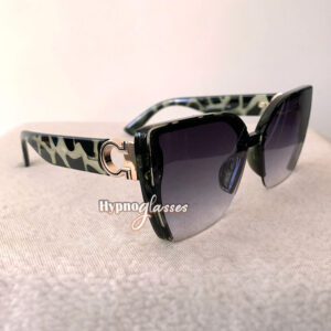 Horseshoe green camo oversized cat eye sunglasses - frame