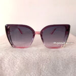 Golda pink oversized cat eye sunglasses with gradient lenses