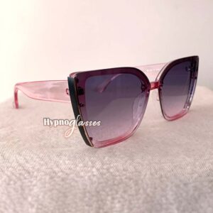 Golda pink oversized cat eye sunglasses with gradient lenses - frame