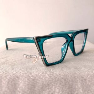 Karla blue clear lens pointy cat eye sunglasses - frame