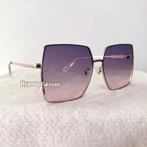 Aubrey purple pink square nylon sunglasses frame