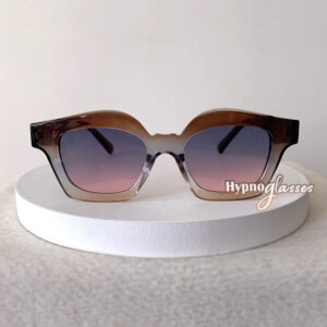 Lip-shaped cat eye sunglasses "Lippen" with gradient purple and pink lenses