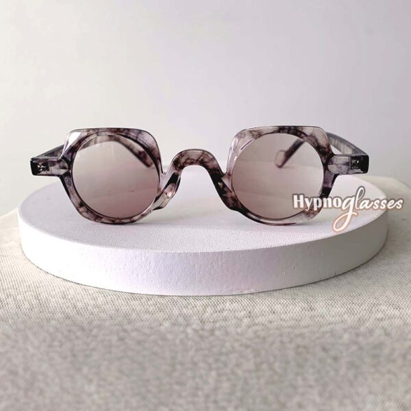 Small round sunglasses "Manor" with tortoiseshell frame and brown lenses