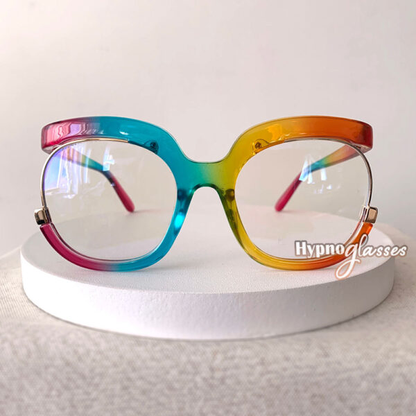 Rainbow blue light glasses for women "Libra" in oval shape