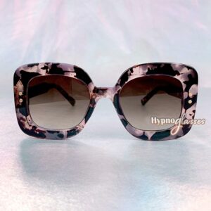 Jasmine Square Oversized Sunglasses Pink Leopard 1