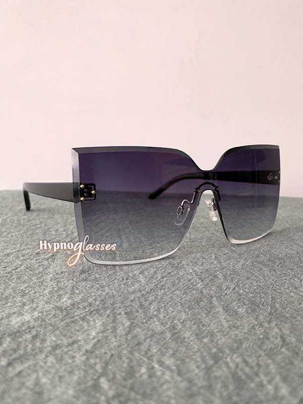 Kailyn Rimless Cat Eye Sunglasses Black 2