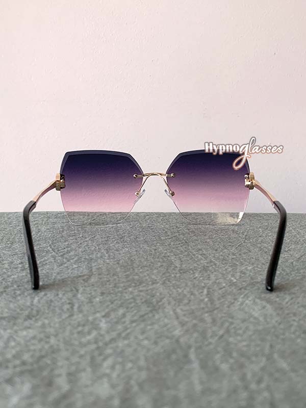 Shea Oval Rimless Sunglasses Purple 4