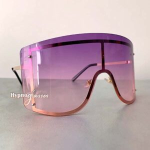 Wonder Oversized Shield Sunglasses Purple 2