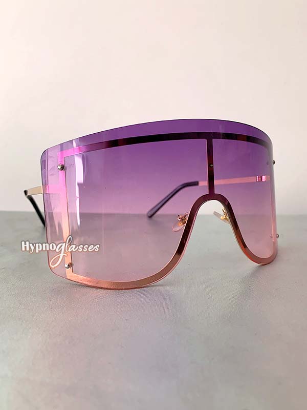 Wonder Oversized Shield Sunglasses Purple 2