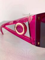 Zyon Oversized Shield Sunglasses Black Pink 4